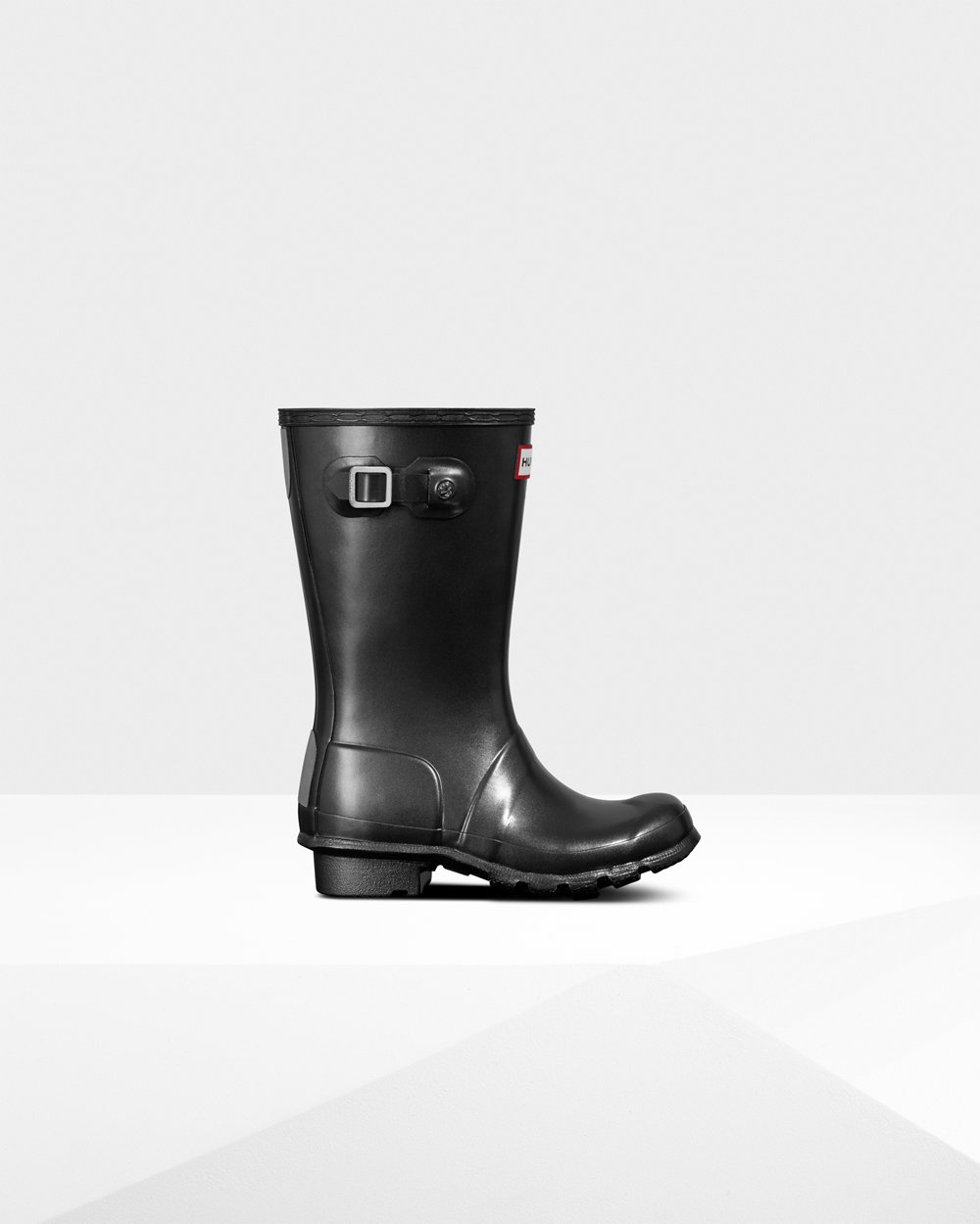 Kids Hunter Original Big Pearlized | Rain Boots Black | NZ-75361-GAXK